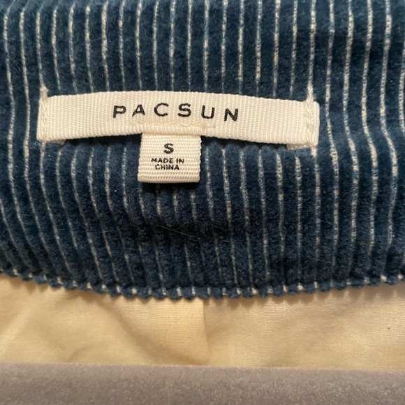 PacSun Blue and White Striped Corduroy Jacket - Picture 2 of 4